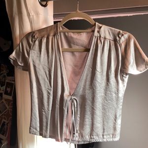 Silk brandy Melville tie top